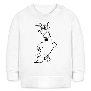 Niedlicher Kakadu - Baby Organic Sweatshirt Baby Changer von Stanley/Stella - Creme - Vorne