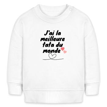 j'ai la meilleure tata du monde - Sweat bébé bio Stanley/Stella - crème - Devant