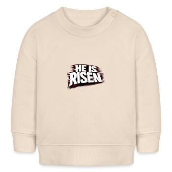 Il est ressuscité - Sweat bébé bio Stanley/Stella - écru doux - Devant