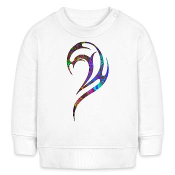 Tatouage gothique bleu marbré - Sweat bébé bio Stanley/Stella - crème - Devant