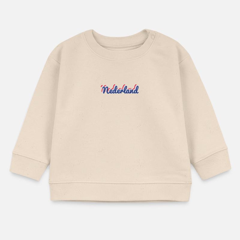 Nederland Script Flagfarben Baby Organic Sweatshirt Baby Changer von Stanley/Stella