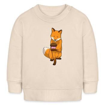 Muffin renard - Sweat bébé bio Stanley/Stella - écru doux - Devant