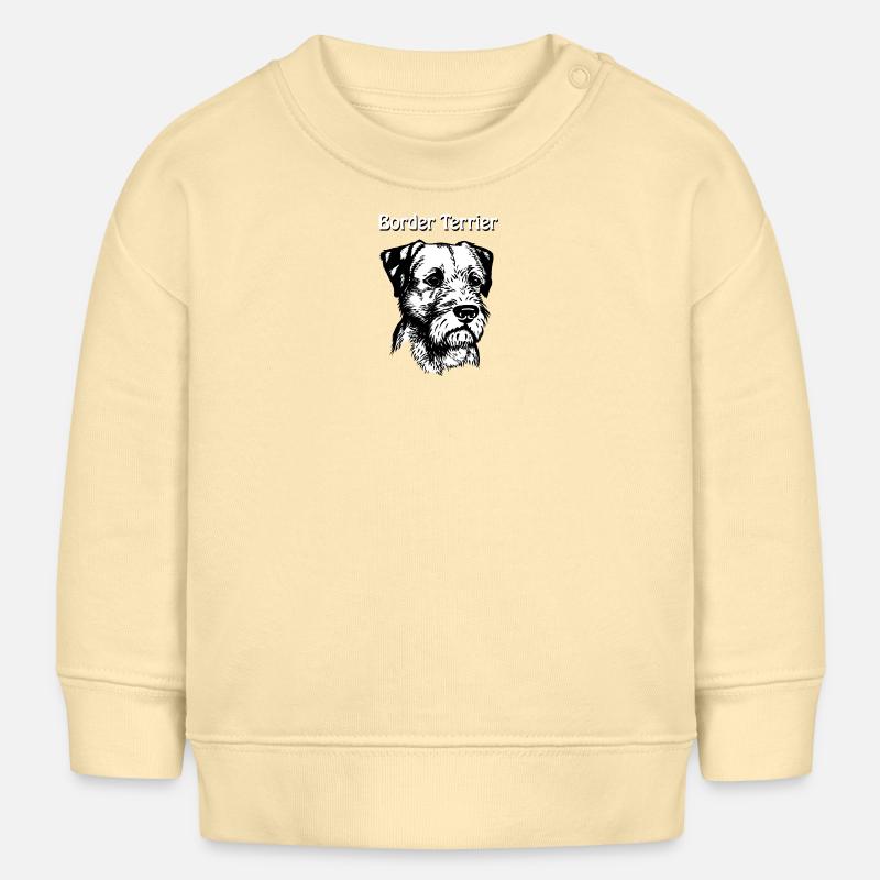 Border Terrier Portrait - Sweat bébé bio Stanley/Stella - crème