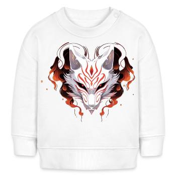 Kitsune-Maske - Baby Organic Sweatshirt Baby Changer von Stanley/Stella - Creme - Vorne