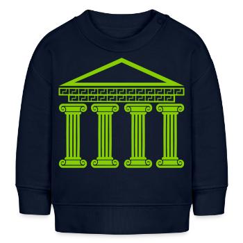 Édifice antique grec - Sweat bébé bio Stanley/Stella - bleu marine - Devant