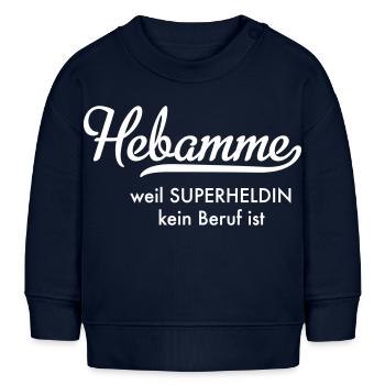 Hebamme - Baby Organic Sweatshirt Baby Changer von Stanley/Stella - Navy - Vorne