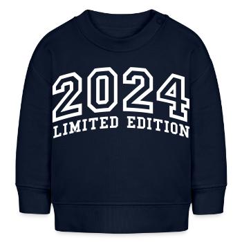 Classe de 2024 Né 24 - Sweat bébé bio Stanley/Stella - bleu marine - Devant