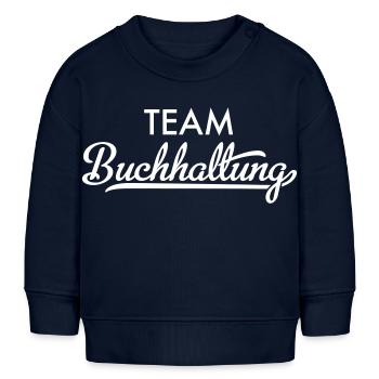 Team Buchhaltung - Baby Organic Sweatshirt Baby Changer von Stanley/Stella - Navy - Vorne