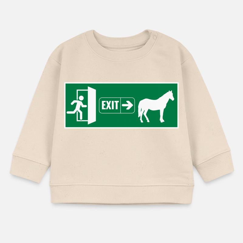 Exit raus zum pferd Baby Organic Sweatshirt Baby Changer von Stanley/Stella