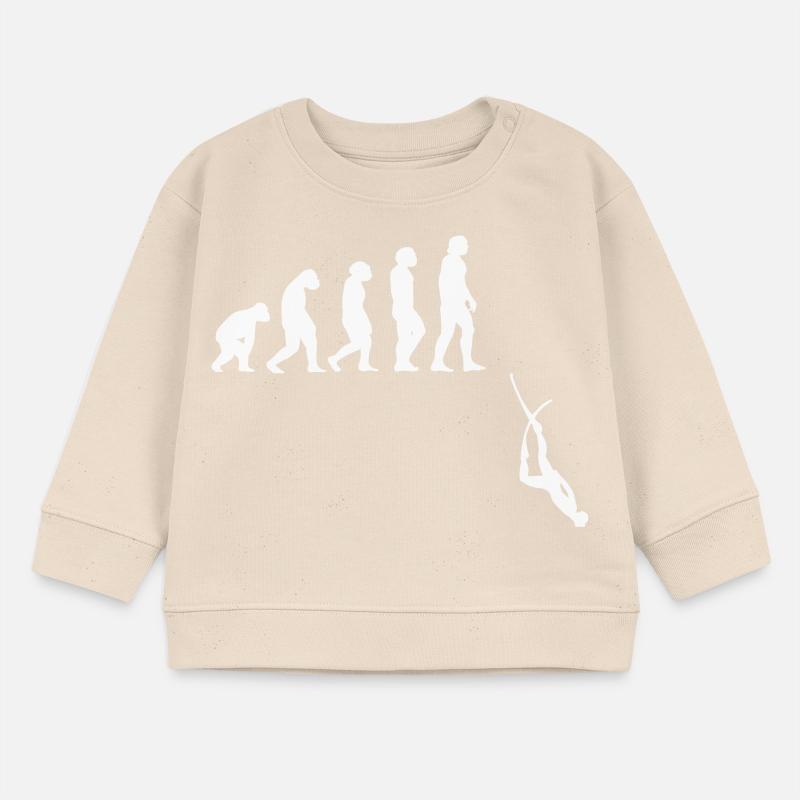 Evolution Apnoe Tauchen Baby Organic Sweatshirt Baby Changer von Stanley/Stella