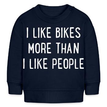 Motorrad - Baby Organic Sweatshirt Baby Changer von Stanley/Stella - Navy - Vorne