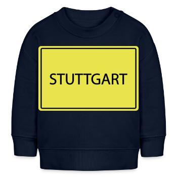 ortsschild stuttgart - Baby Organic Sweatshirt Baby Changer von Stanley/Stella - Navy - Vorne