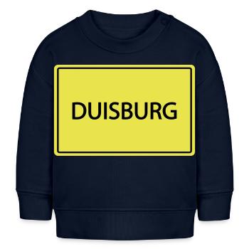 ortsschild duisburg - Baby Organic Sweatshirt Baby Changer von Stanley/Stella - Navy - Vorne