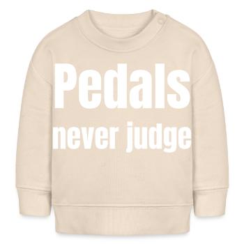 Les pédales ne jugent jamais - Sweat bébé bio Stanley/Stella - écru doux - Devant
