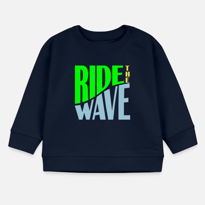 Ride the Wave plotter Baby Organic Sweatshirt Baby Changer von Stanley/Stella