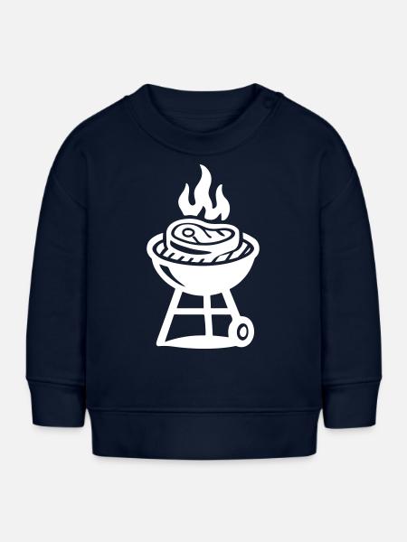 Grill Steak Fleisch Symbol - Baby Organic Sweatshirt Baby Changer von Stanley/Stella - Navy