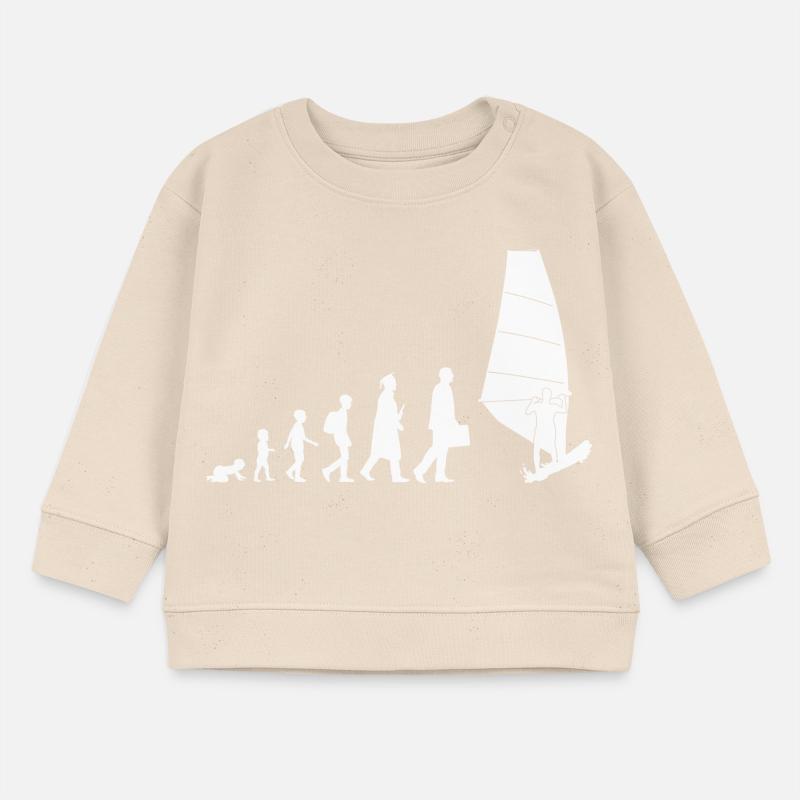 Windsurfing Evolution Baby Organic Sweatshirt Baby Changer von Stanley/Stella