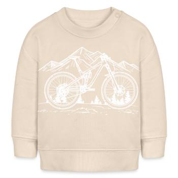 Dessin VTT - Sweat bébé bio Stanley/Stella - écru doux - Devant