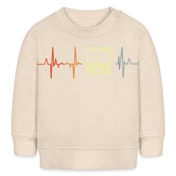 Bus Herzfrequenz - Baby Organic Sweatshirt Baby Changer von Stanley/Stella - Natur - Vorne