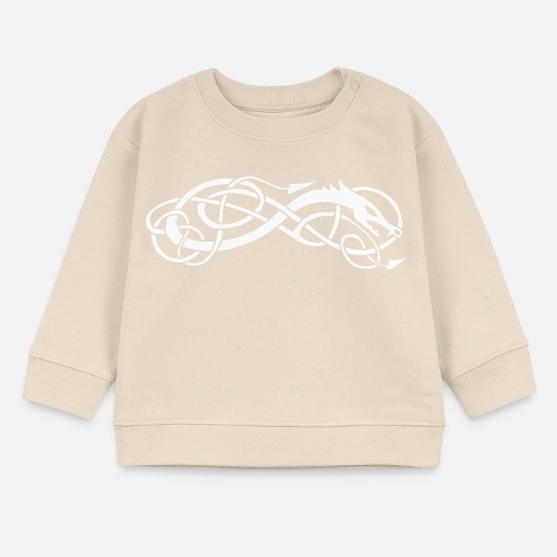 Serpent celte blanc Sweat bébé bio Stanley/Stella