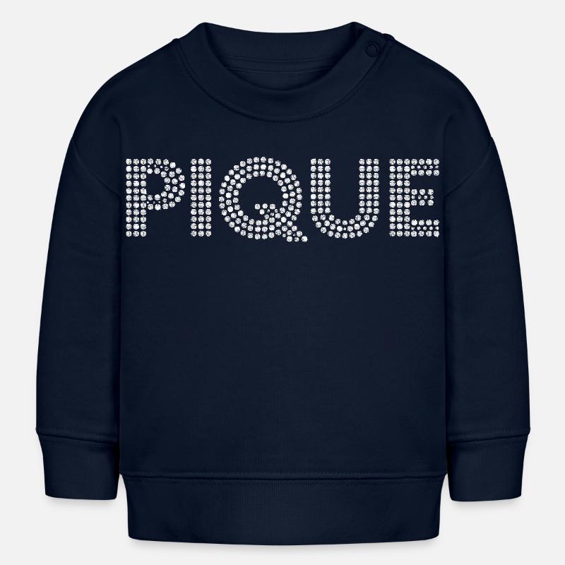 Lettrage point-piqué - Sweat bébé bio Stanley/Stella - bleu marine