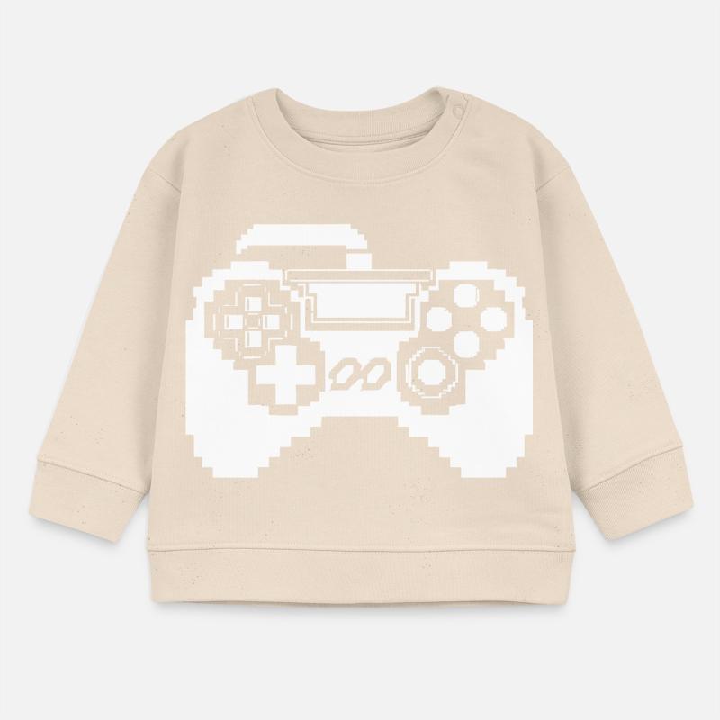 Game Controller Pixel Grafik Baby Organic Sweatshirt Baby Changer von Stanley/Stella