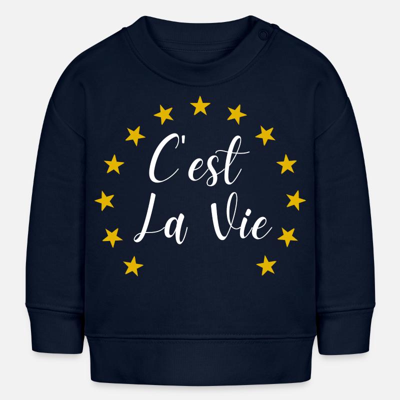 C’est La Vie Eurovision 2025 - Sweat bébé bio Stanley/Stella - bleu marine