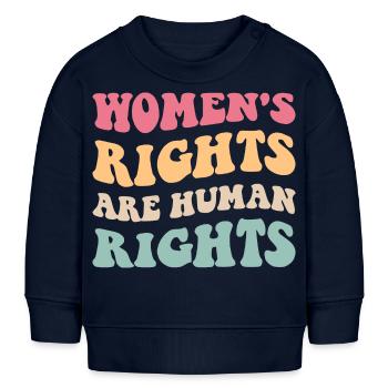 Frauenrechte sind Menschenrechte V - Baby Organic Sweatshirt Baby Changer von Stanley/Stella - Navy - Vorne