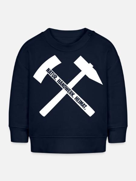 Erzgebirge Handwerk - Baby Organic Sweatshirt Baby Changer von Stanley/Stella - Navy