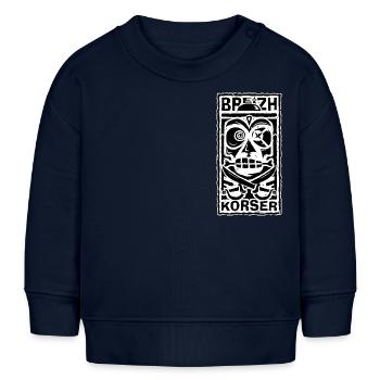 Tiki Breizh Korser - Sweat bébé bio Stanley/Stella - bleu marine - Devant