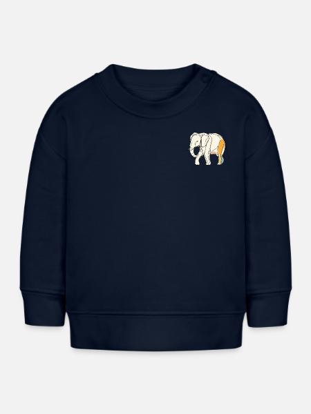 Elefant - Baby Organic Sweatshirt Baby Changer von Stanley/Stella - Navy