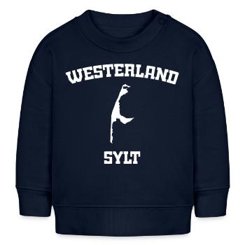 Westerland - Sylt - Nordsee - Anker - Möwe - Insel - Baby Organic Sweatshirt Baby Changer von Stanley/Stella - Navy - Vorne