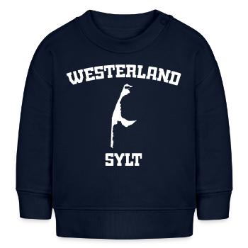 Westerland - Sylt - Nordsee - Anker - Möwe - Insel - Baby Organic Sweatshirt Baby Changer von Stanley/Stella - Navy - Vorne