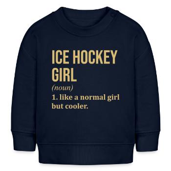 Eishockey - Baby Organic Sweatshirt Baby Changer von Stanley/Stella - Navy - Vorne