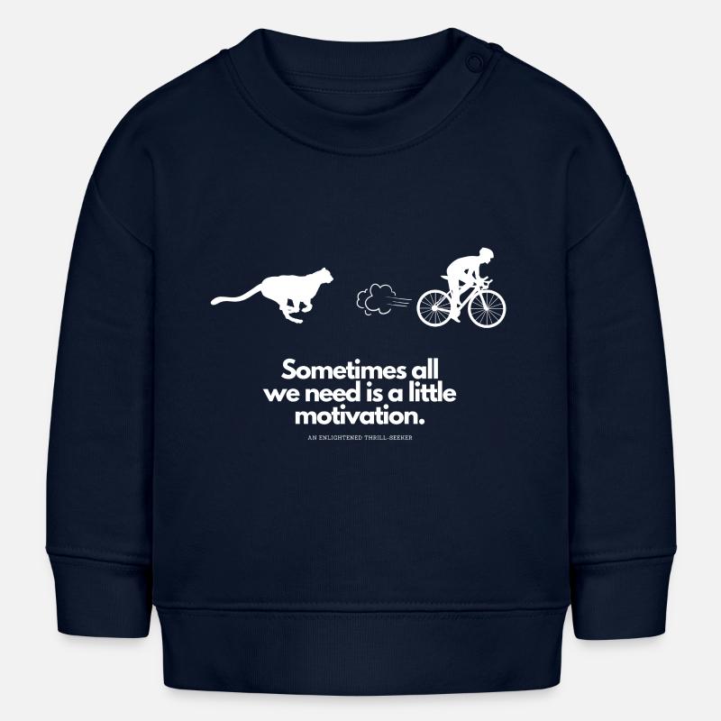 Une motivation supplémentaire pour les cyclistes WildPuma - Sweat bébé bio Stanley/Stella - bleu marine