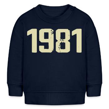 Jubilé 1981 - Sweat bébé bio Stanley/Stella - bleu marine - Devant