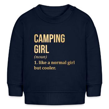 Camping Camping Camping - Baby Organic Sweatshirt Baby Changer von Stanley/Stella - Navy - Vorne