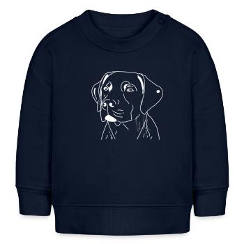 Labrador - Baby Organic Sweatshirt Baby Changer von Stanley/Stella - Navy - Vorne