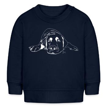 Labrador - Baby Organic Sweatshirt Baby Changer von Stanley/Stella - Navy - Vorne