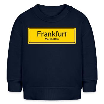 Enseigne de nom de lieu de Francfort Allemagne - Sweat bébé bio Stanley/Stella - bleu marine - Devant