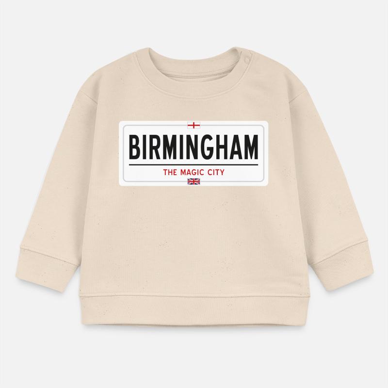 Panneau de nom de lieu de Birmingham Sweat bébé bio Stanley/Stella