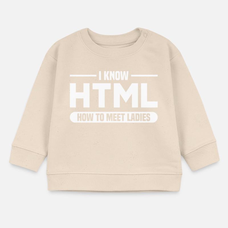 Programmation HTML d’humour disant Sweat bébé bio Stanley/Stella
