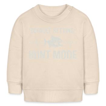 Jagdmodus aktiv | Piranha Angler Humor - Baby Organic Sweatshirt Baby Changer von Stanley/Stella - Natur - Vorne