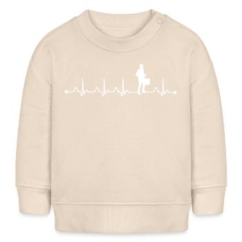 Snare Drumkit Player Marching Band Dad Drumline - Baby Sweatshirt by Stanley/Stella - soft Ecru - Front