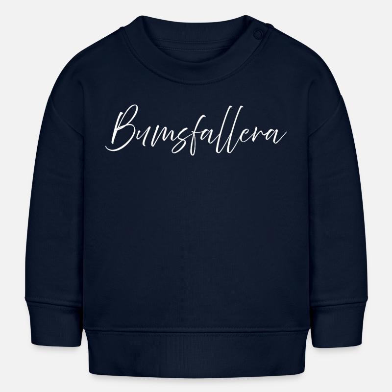 Bumsfallera - Sweat bébé bio Stanley/Stella - bleu marine