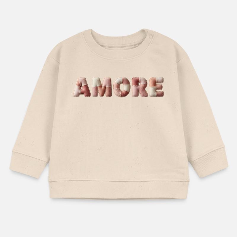 Amore Plush Stitch Patchwork Gift Baby Sweatshirt by Stanley/Stella