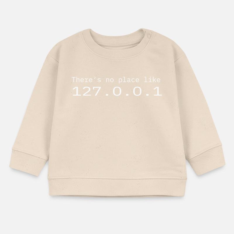 Programmierer Nerd IT Kein Ort wie Localhost Baby Organic Sweatshirt Baby Changer von Stanley/Stella