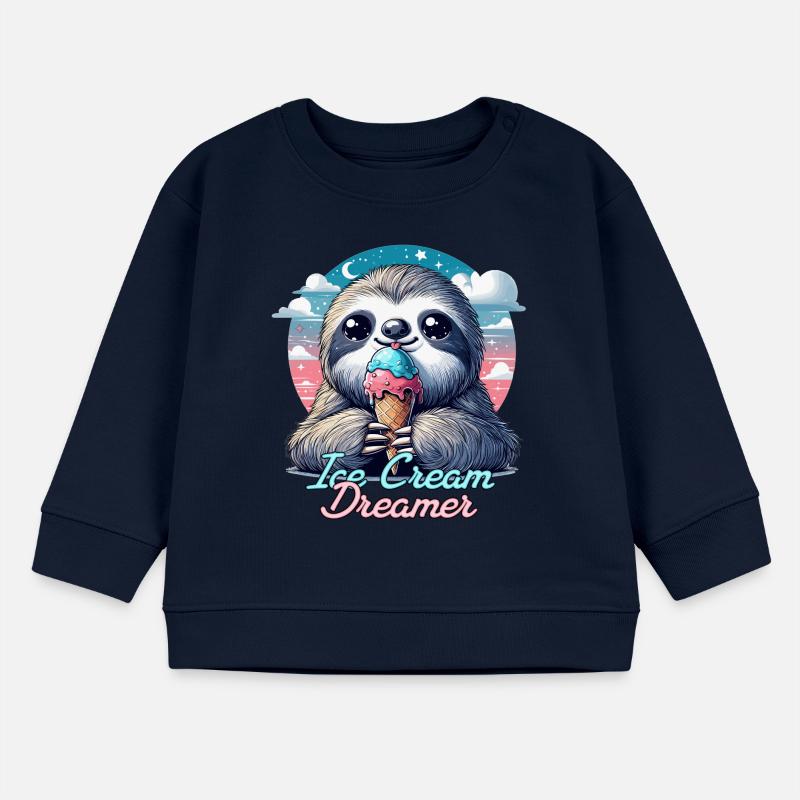Eiscreme Träumer süßes Faultier mit Eis Geschenk Baby Organic Sweatshirt Baby Changer von Stanley/Stella