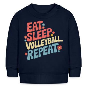 Volleyball Spieler Beach Volleyball Volleyballer - Baby Organic Sweatshirt Baby Changer von Stanley/Stella - Navy - Vorne
