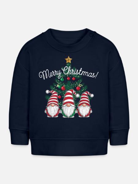 Gnom Weihnachtspullover Gnome Weihnachten - Baby Organic Sweatshirt Baby Changer von Stanley/Stella - Navy